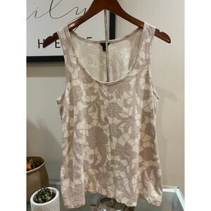 Cotton Lace Print Tank Top